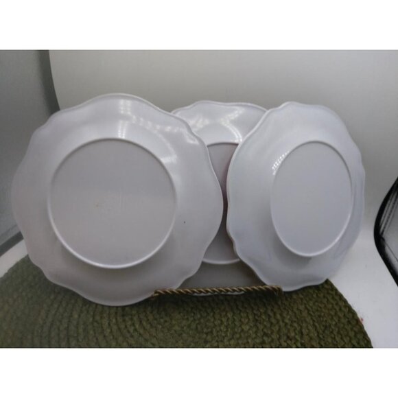 Better Homes & Gardens Scalloped Floral Melamine Dinner Plates Set Of 4- 8" - Picture 2 of 6